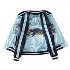 Double Sided Satin Baseball Jacket Women Sukajan Jacket Female Girls Embroidery Coat 2026 Spring Autumn Pink Z1A1