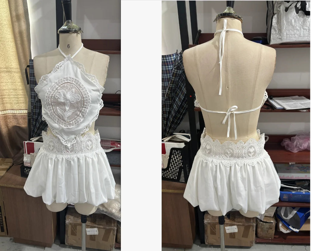 Elegant Lace Long Pant Set
