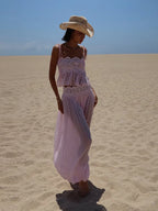 Elegant Lace Long Pant Set