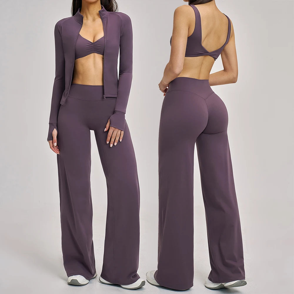 Yoga Set 2/3PCS Workout Outfit Fitness (4)