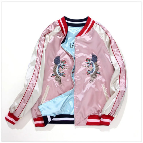 Double Sided Satin Baseball Jacket (5)