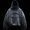 Aesthetic Contrast Stitching Creative Foam Printing Fashion Casual Hoodie High Street Harajuku Hip Hop Rock Long Sleeve Pullover