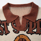 Vintage Oversized Men Sweaters Streetwear Harajuku Hip Hop Sweaters knit Jumpers Casual Loose Retro Y2K Sweaters Knitwear