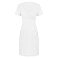 Women's Short-Sleeved V-Neck Nurse Uniform Dress
